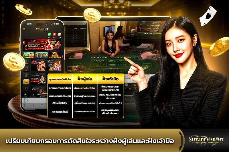 เปรียบเทียบกรอบการตัดสินใจระหว่างฝั่งผู้เล่นและฝั่งเจ้ามือ